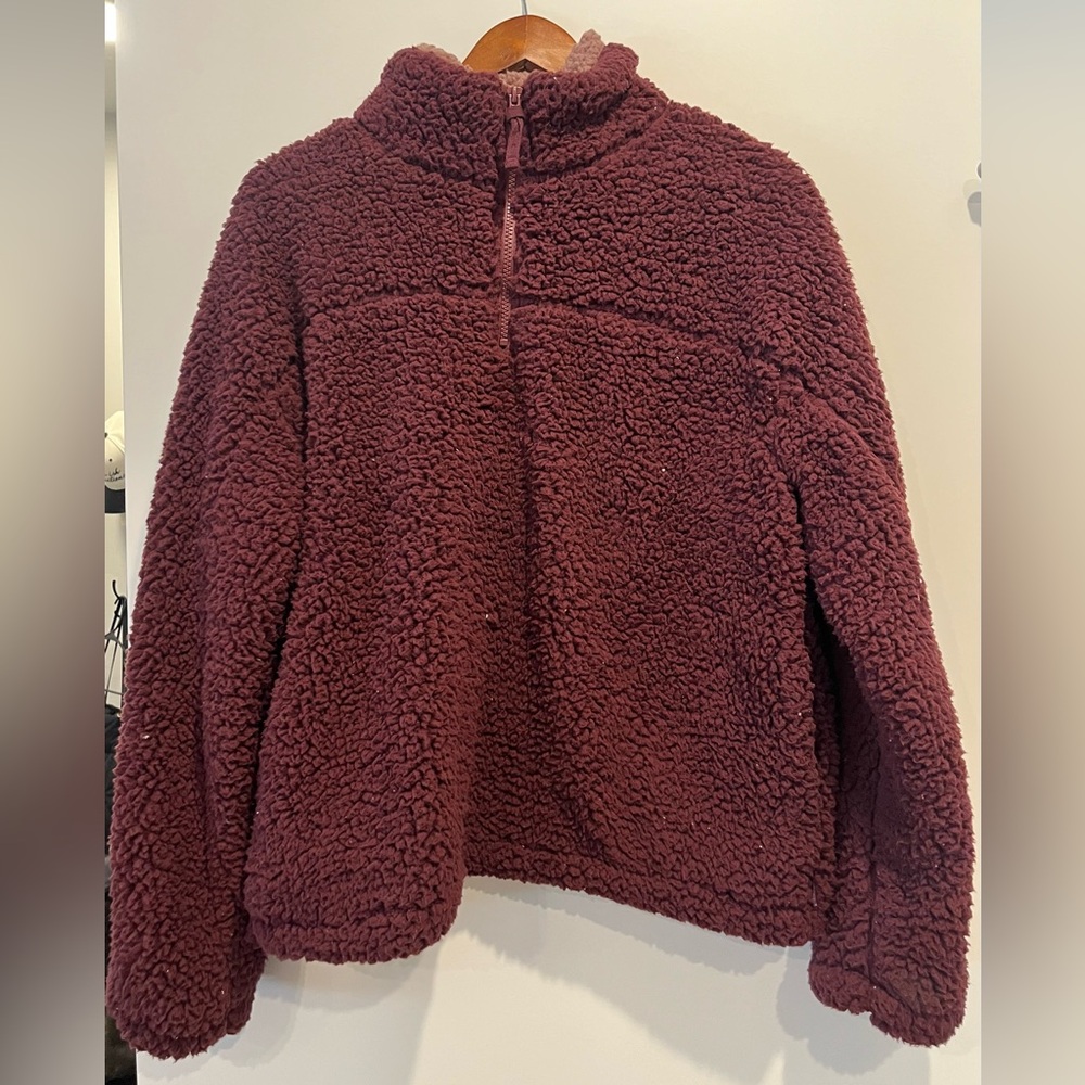 Thread and Supply Fuzzy Quarter Zip Size Medium